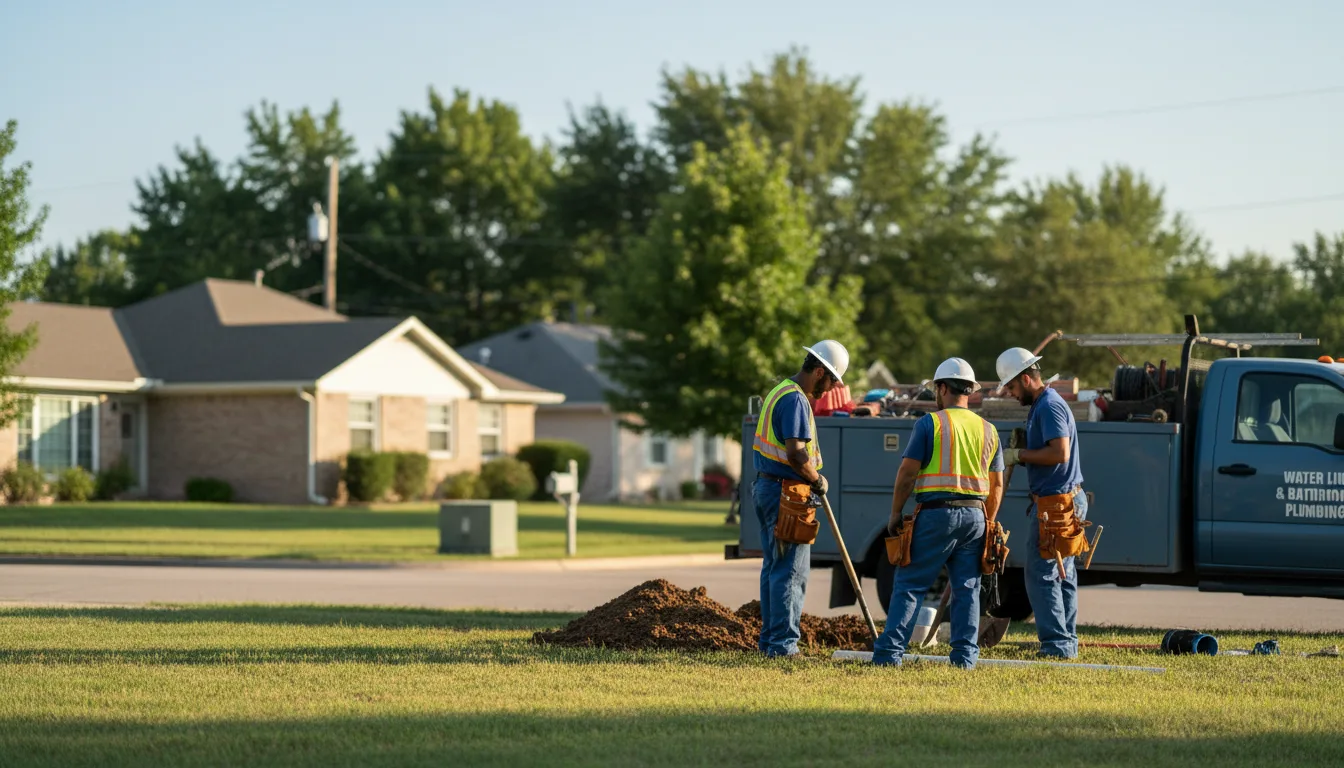 Residential water line and bathroom plumbing service in Pullman, MI